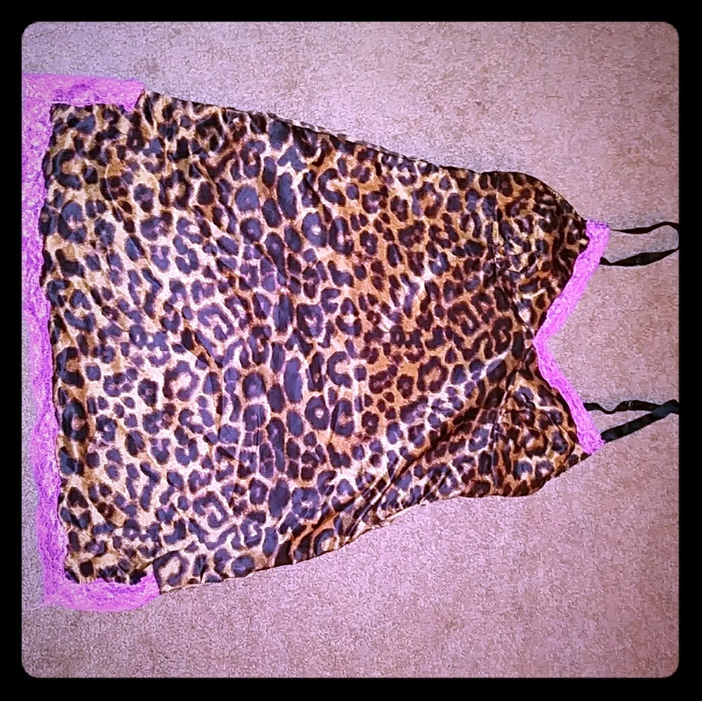 Vintage inspired leopard slip dress